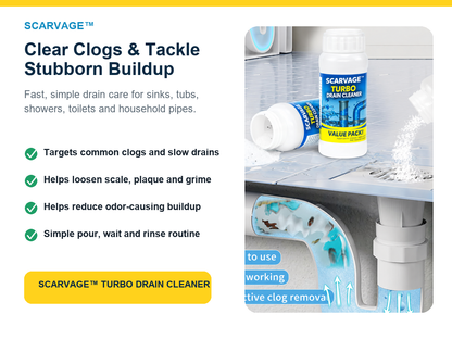 Turbo Drain Cleaner for Grease, Grime & Slow Drains