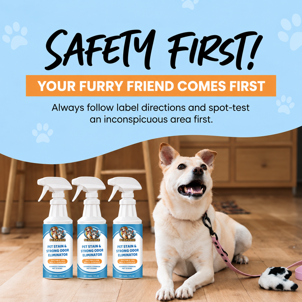 Pet Stain & Odor Eliminator for Carpets & Upholstery