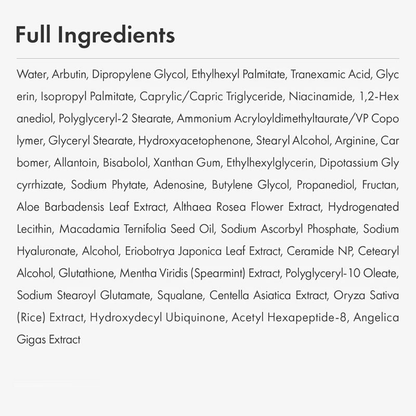 Arbutin 7% + Tranexamic Acid 4% Brightening Cream