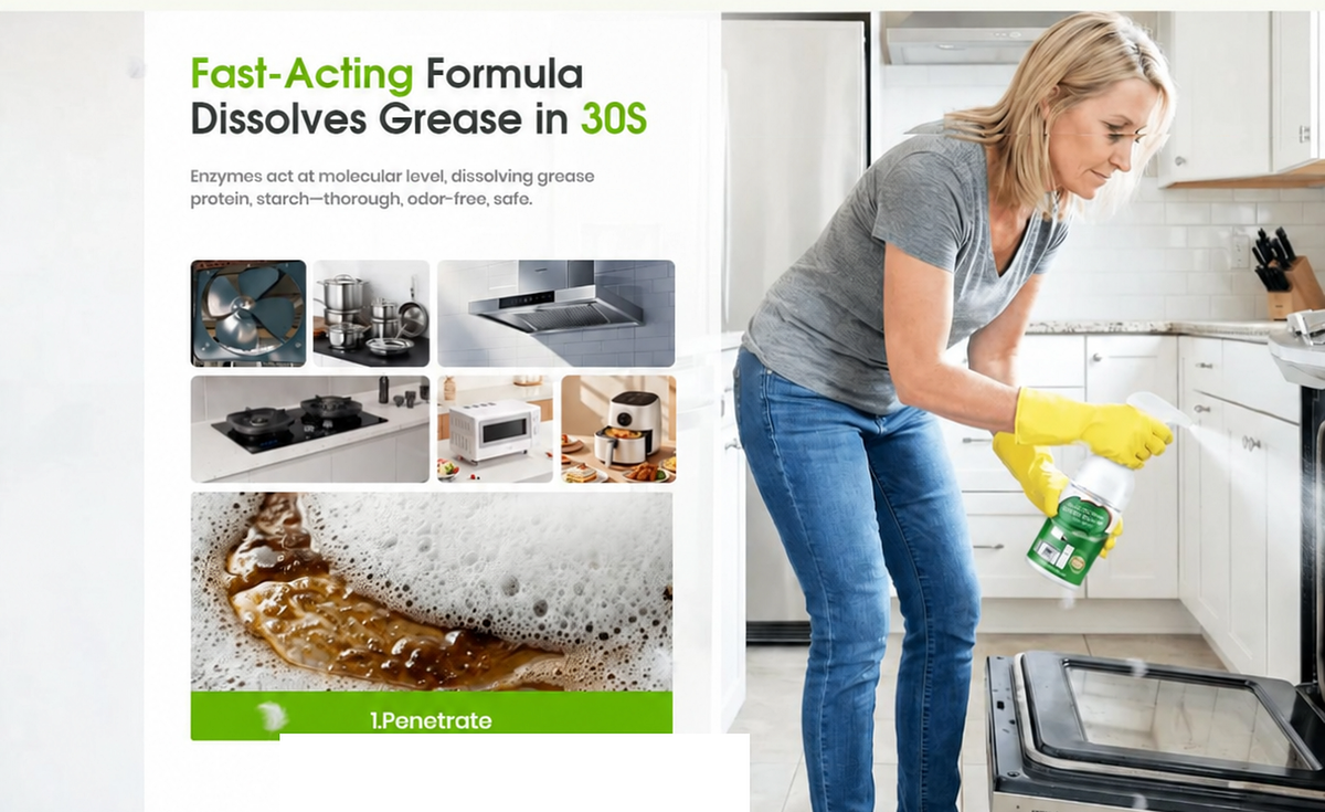 Multi-Use Enzyme Foam Cleaner for Grease, Grime & Odors