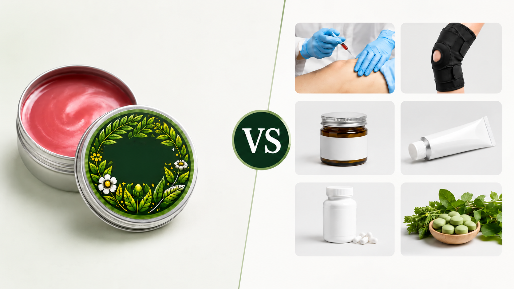 Our botanical balm compared with typical alternatives